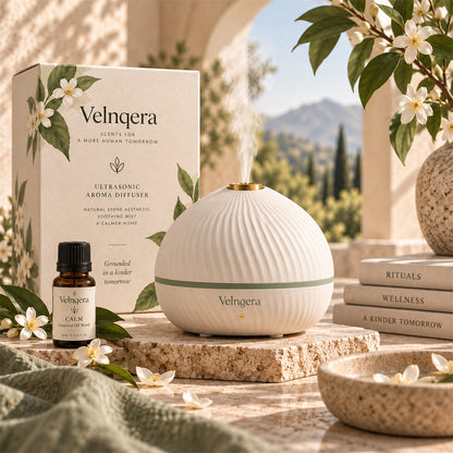 Velnqera Sculpted Ultrasonic Aroma Diffuser - product view