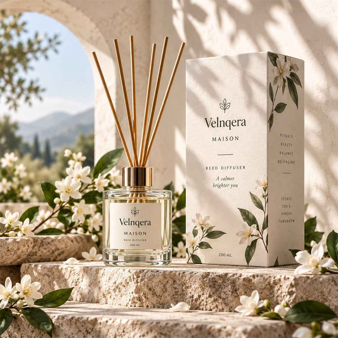 Velnqera Maison 200 mL Reed Diffuser - lifestyle view