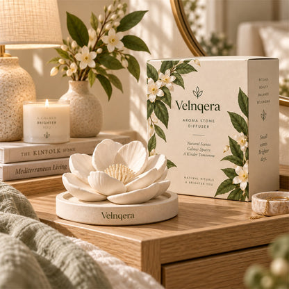 Velnqera Bloom Aroma Stone Diffuser - lifestyle view